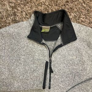 Koppen Sweater Mens Small Gray Pullover Quarter Zip Fleece Outdoor Hiking Casual